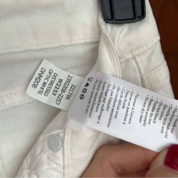 Paige Verdugo Ankle w/Raw Hem Distressed Optic White Women Pants, SZ 23, NWT - Picture 12 of 12